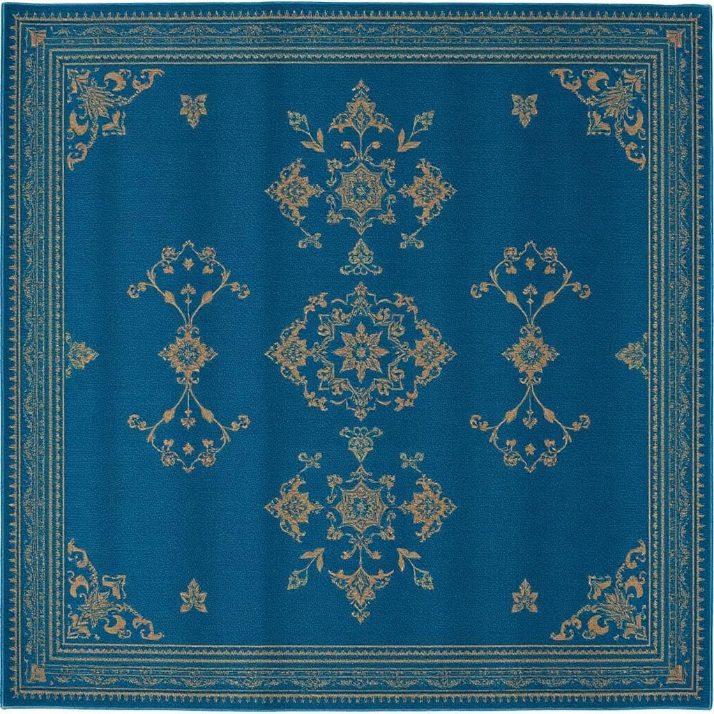 Navy Silk Rug