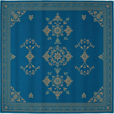Navy Silk Rug
