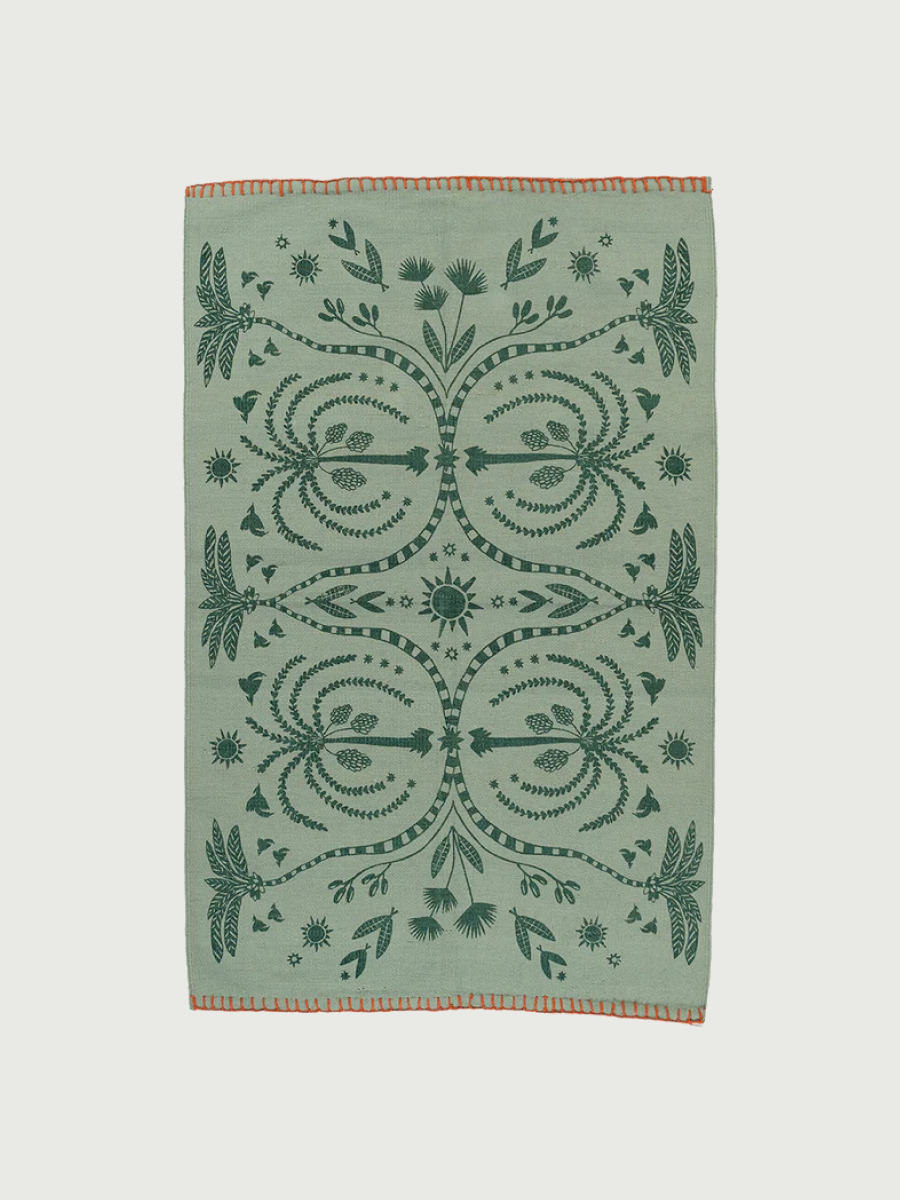 Aswan River Bend — 5×8 ft Kilim Rug, Handwoven in Egypt